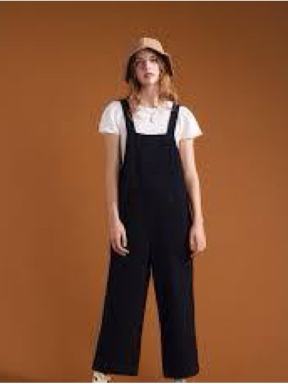 Black Women’s Wide-Leg linen Overalls - Classic Casual